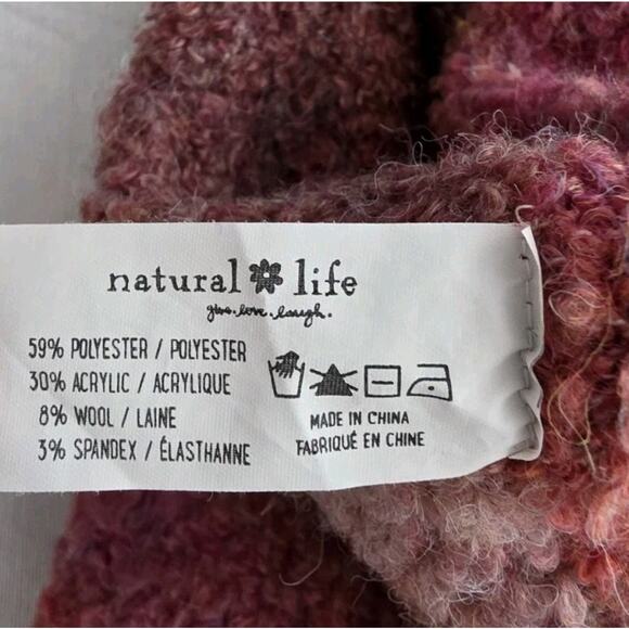 Natural Life Sweater Womens XL Multicolor Long Sleeves Ombre Fuzzy Pink - Picture 10 of 12